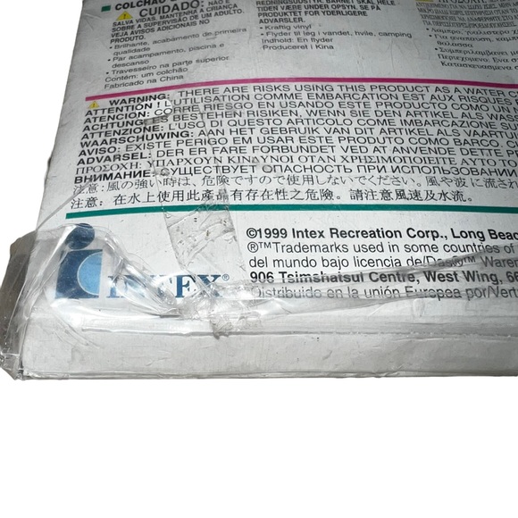 Vintage 1999 Intex The Wet Set Inflatable Pool Air Mat Float 72” x 27" BRAND NEW - Picture 6 of 9